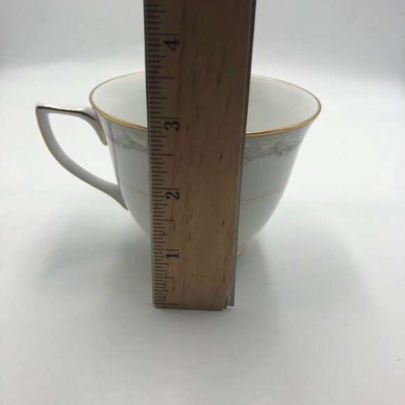 Vintage Mikasa Teacup and Saucer Set Fine China LAC27 Japan Mornay White - Picture 13 of 14